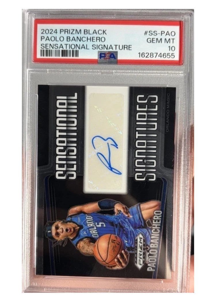 2024-25 Panini Prizm Black Sensational Signatures Paolo Banchero #SS-PAO card