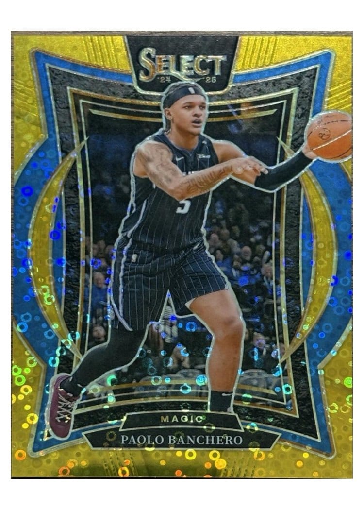 2024-25 Panini Select Base Set Paolo Banchero Gold Disco Prizm #35 card