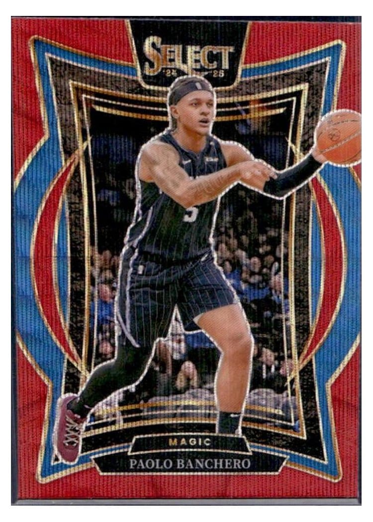 2024-25 Panini Select Base Set Paolo Banchero Red Wave Prizm #35 card