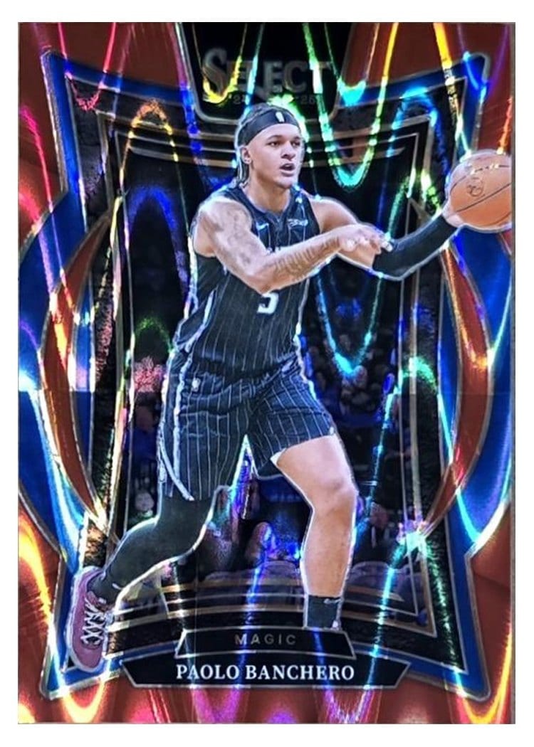 2024-25 Panini Select Base Set Paolo Banchero Red Tectonic Prizm #35 card