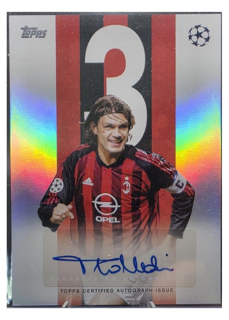 2025-26 Topps UEFA Club Competitions Best of the Best: Legendary Numbers Autographs Paolo Maldini #BBA-PM card