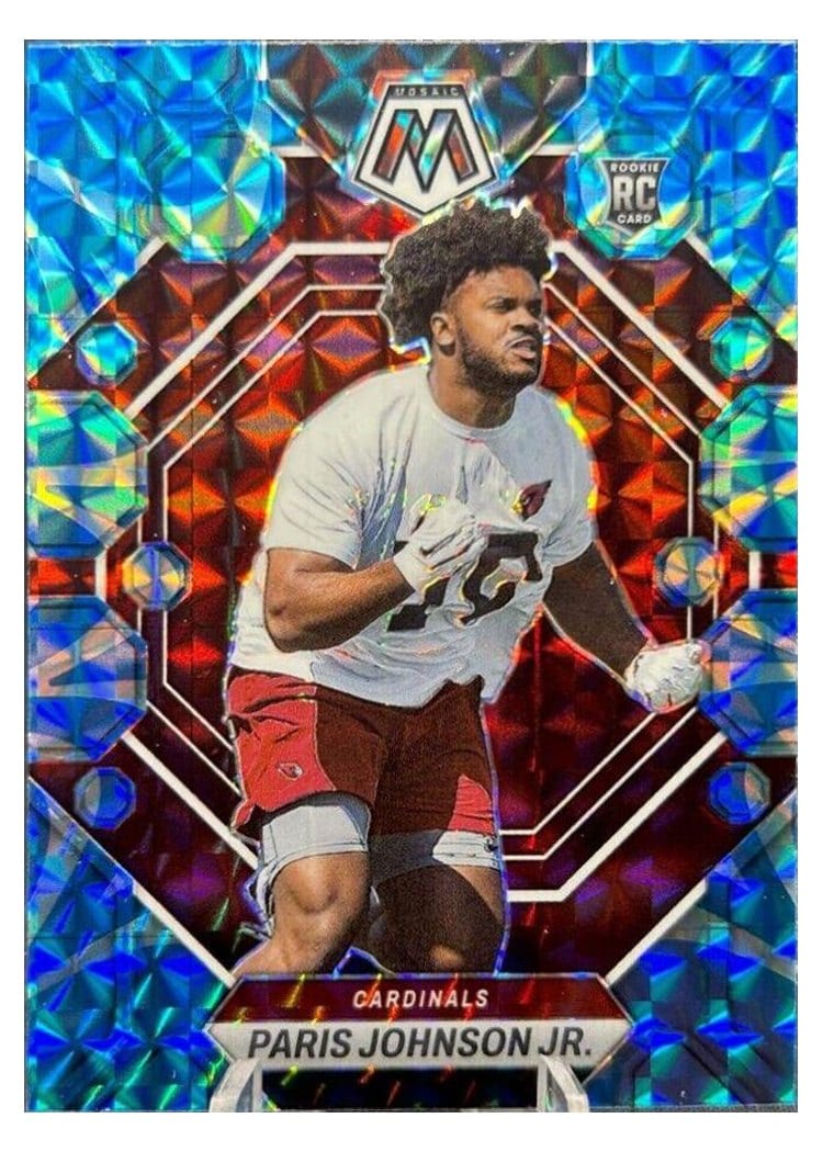 2023 Panini Mosaic Base Set Paris Johnson Jr. Reactive Blue #354 card