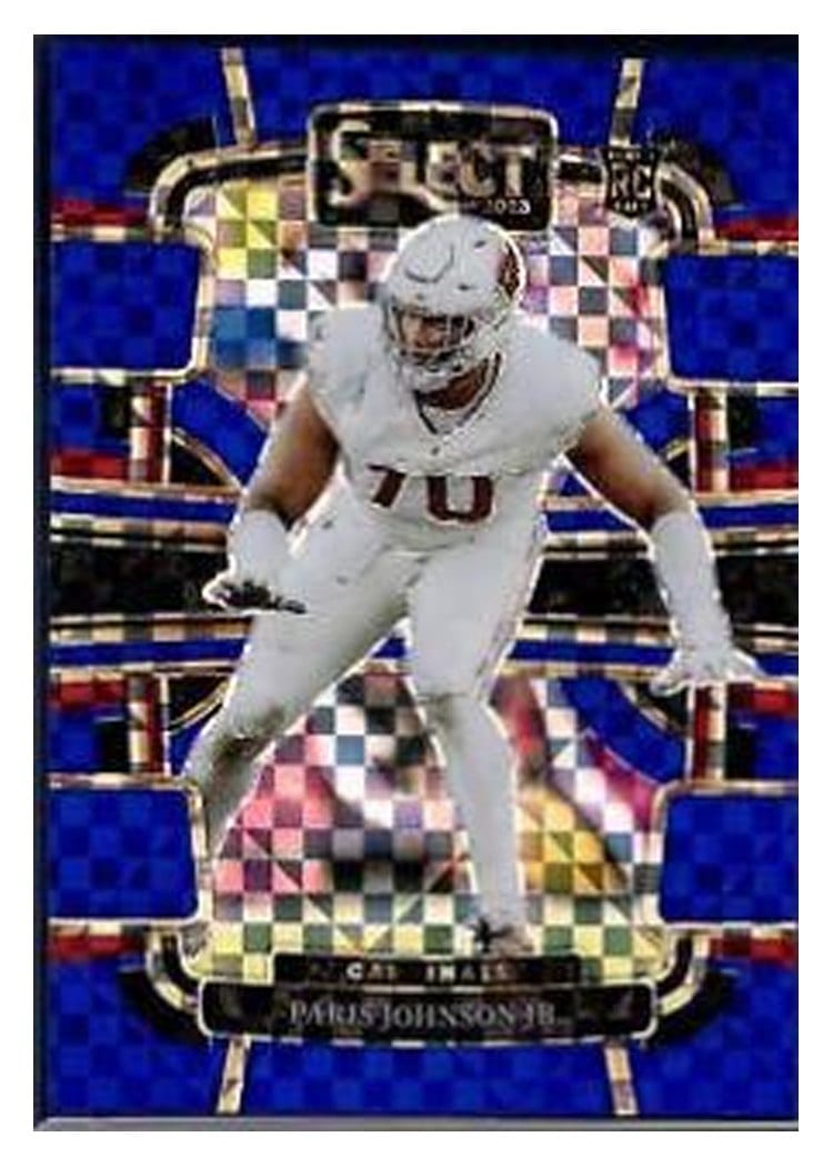 2023 Panini Select Base Set Paris Johnson Jr. Blue Prizm #3 card