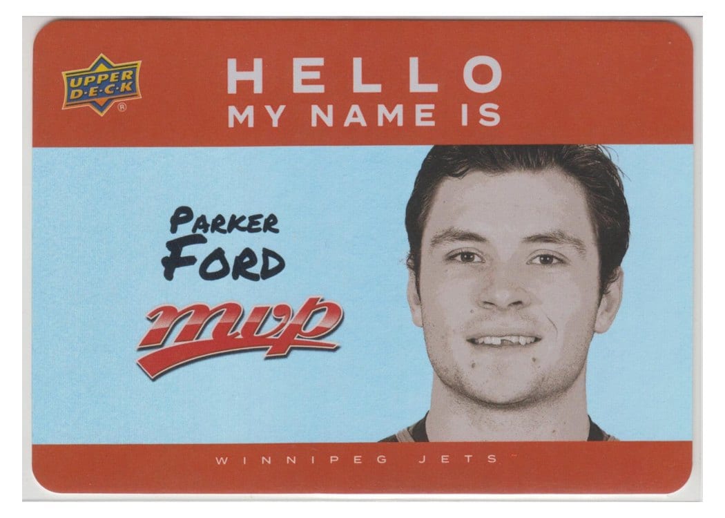 2025-26 Upper Deck MVP Hello My Name Is Stickers Parker Ford #HNI-15 card