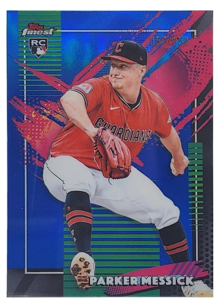 2026 Topps Finest Parker Messick Blue Refractor #277 card