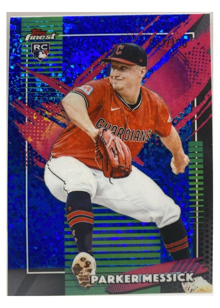 2026 Topps Finest Parker Messick Blue Mini Diamond Refractor #277 card