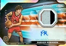 2023-24 Topps Chrome OTE Rookie Jersey Autographs Parker Robinson #RJA-PR card