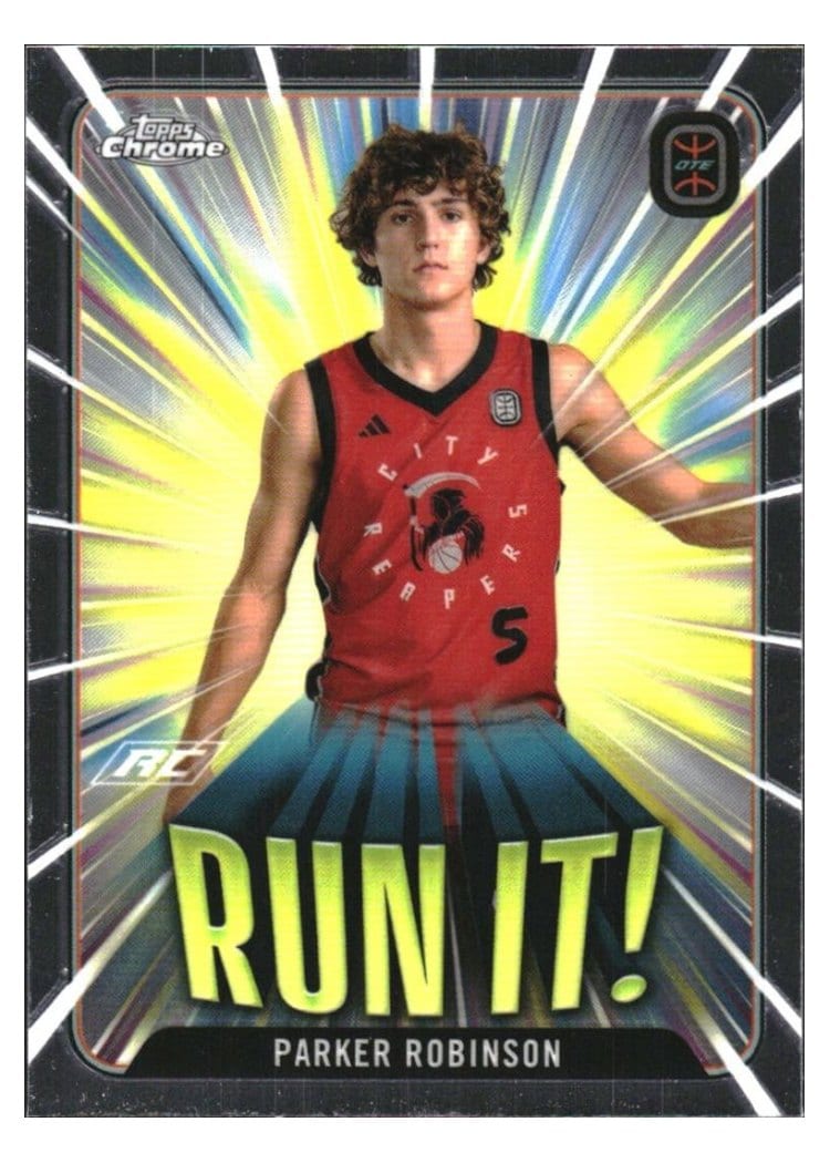 2023-24 Topps Chrome OTE Run It! Parker Robinson #RI-19 card
