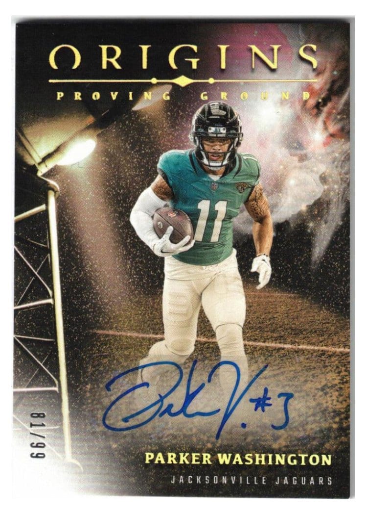 2024 Panini Origins Proving Ground Signatures Parker Washington #PGS-PWA card