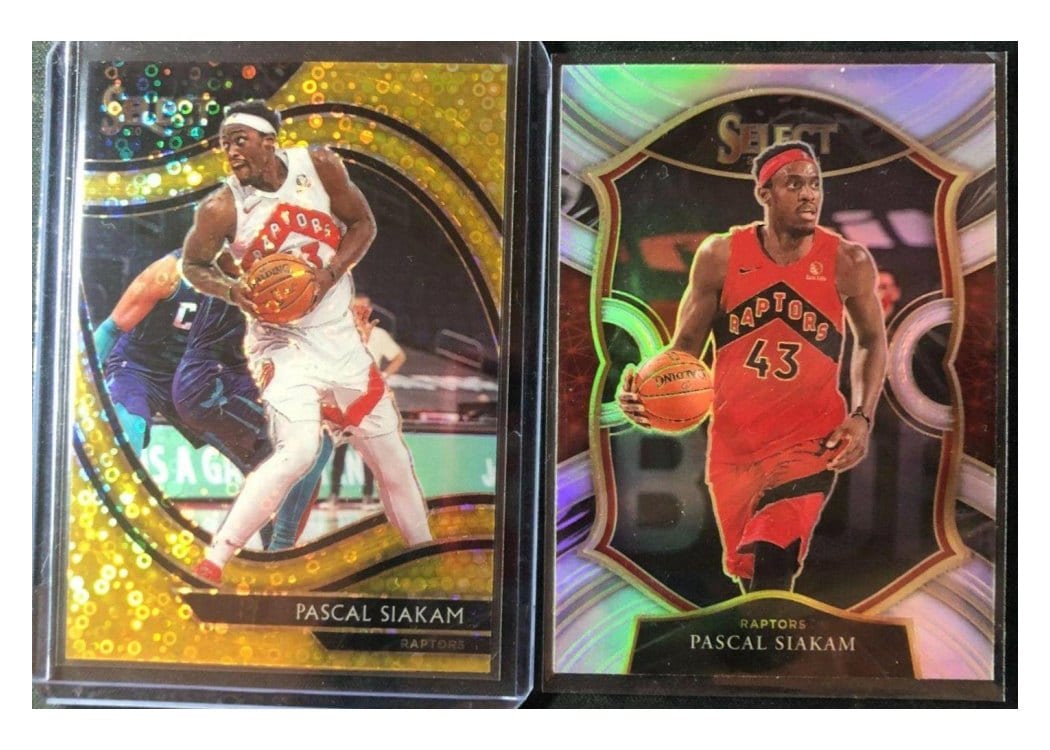 2020-21 Panini Select Base Set Pascal Siakam Gold Disco Prizm #245 card