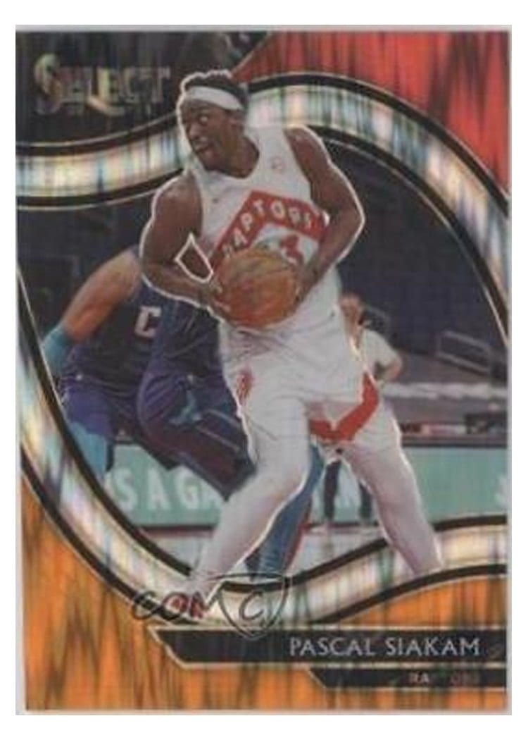 2020-21 Panini Select Base Set Pascal Siakam Red White Orange Flash #245 card