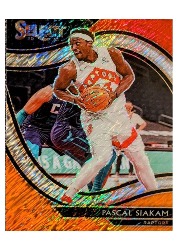 2020-21 Panini Select Base Set Pascal Siakam Red White Orange Shimmer #245 card