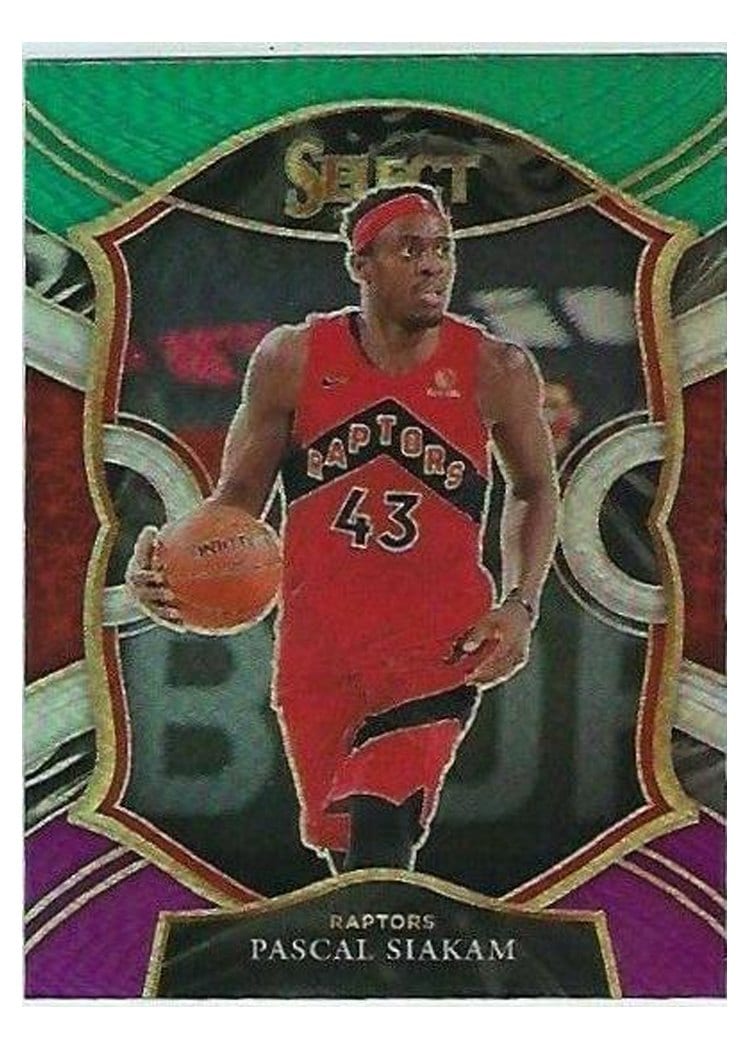 2020-21 Panini Select Base Set Pascal Siakam Green Prizm #46 card