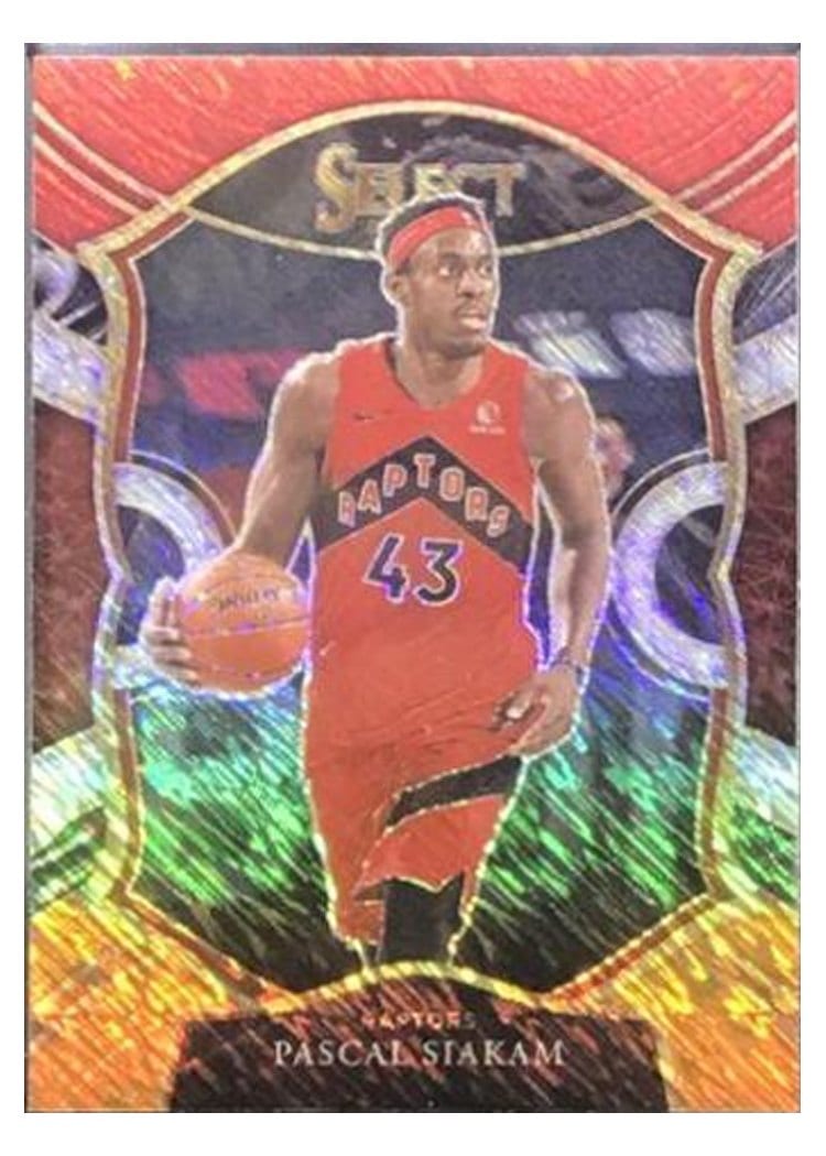 2020-21 Panini Select Base Set Pascal Siakam Red White Orange Shimmer #46 card