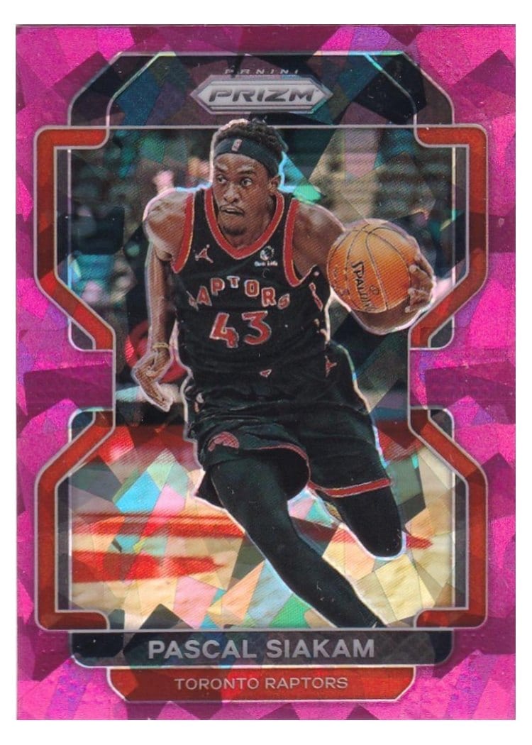 2021-22 Panini Prizm Base Set Pascal Siakam Pink Pulsar Prizm #174 card