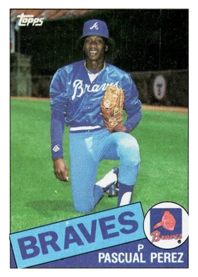 1985 Topps Pascual Perez #106 card