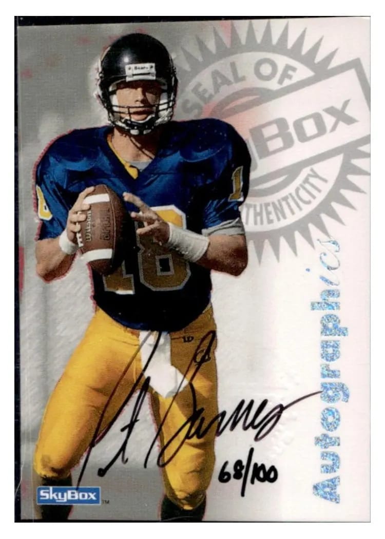 1997 Skybox Premium Autographics Pat Barnes card