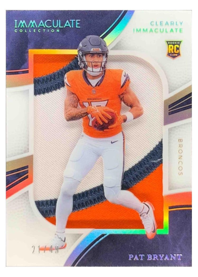 2025 Panini Immaculate Clearly Immaculate Rookie Jerseys Pat Bryant #25 card