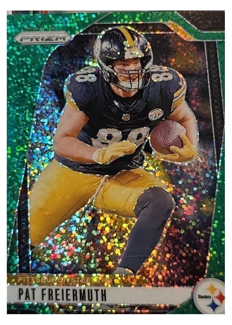 2024 Panini Prizm Base Set Pat Freiermuth Green Sparkle #244 card
