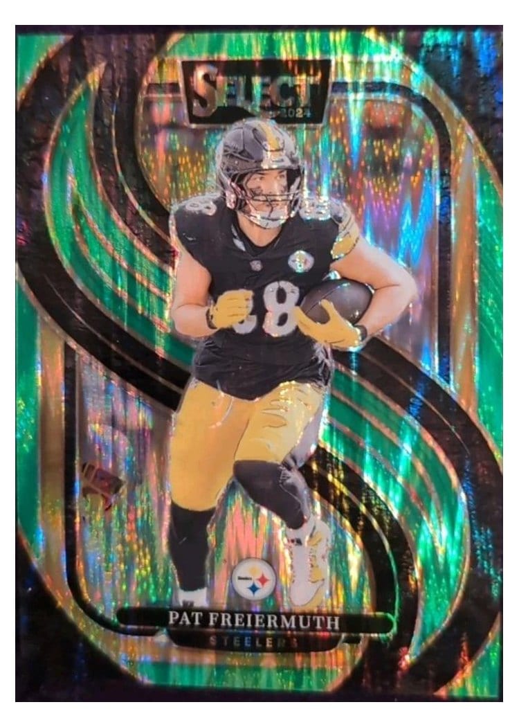 2024 Panini Select Base Set Pat Freiermuth Neon Green Prizm Shock #186 card