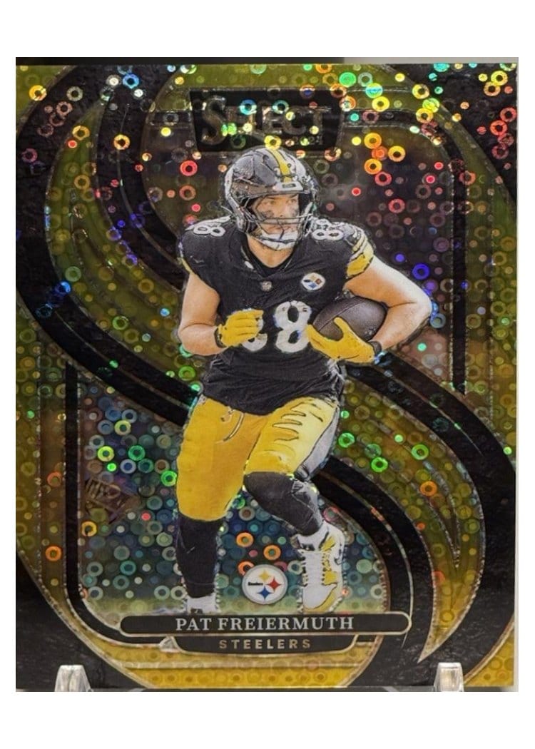 2024 Panini Select Base Set Pat Freiermuth Gold Disco Prizm #186 card