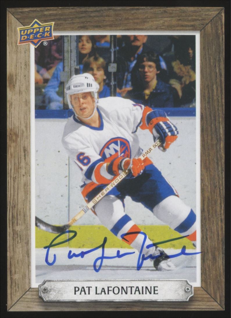 2024-25 Upper Deck Engrained Icons Beehive Portrait Signatures Pat LaFontaine #BH-PL card