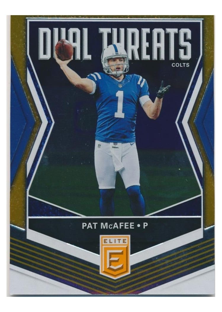 2019 Panini Donruss Elite Dual Threats Pat McAfee #DT-10 card