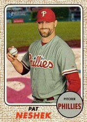 2017 Topps Heritage Base Set Pat Neshek #71 card