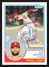 2018 Topps Update 1983 Baseball Autographs Pat Neshek #PN card