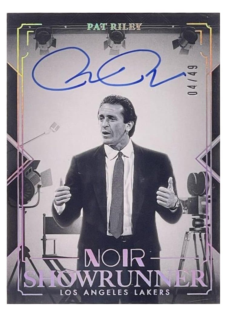 2024-25 Panini Noir Showrunner Signatures Set Pat Riley #3 card
