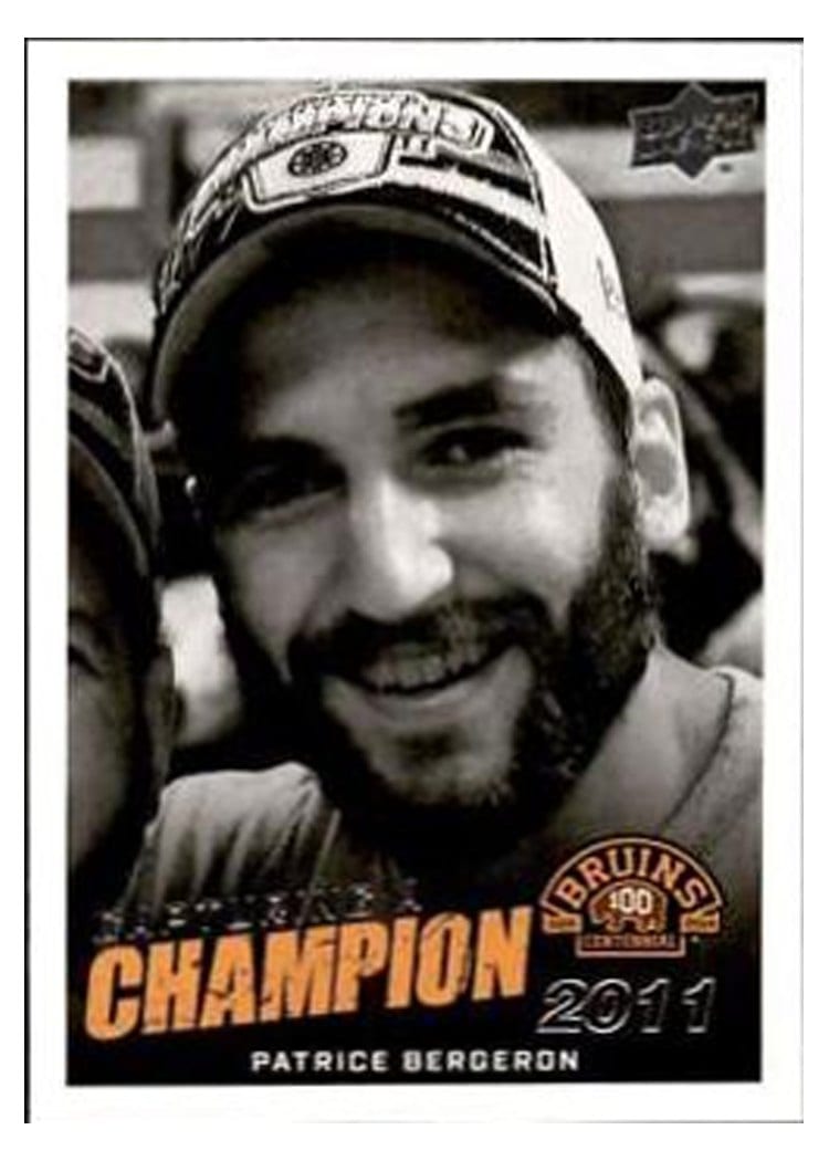 2023-24 Upper Deck Boston Bruins Centennial Capturing a Champion Patrice Bergeron #CC-3 card