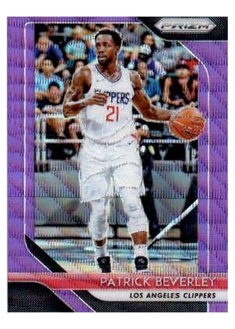 2018-19 Panini Prizm Base Set Patrick Beverley Purple Wave Prizm #204 card