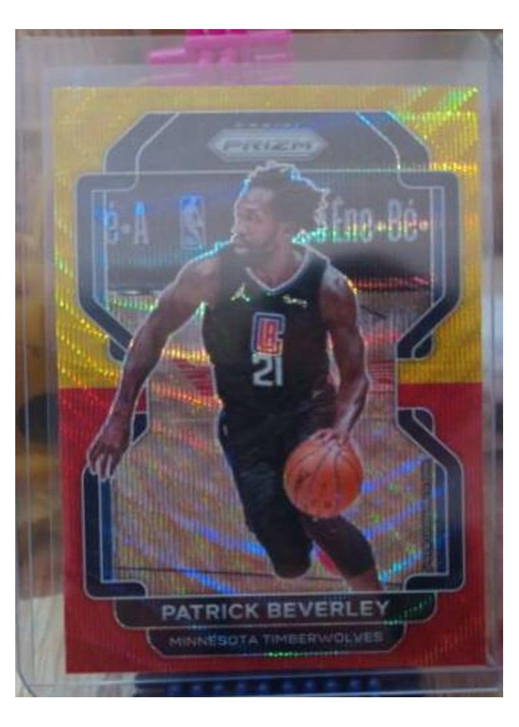 2021-22 Panini Prizm Base Set Patrick Beverley Red Gold Wave #25 card