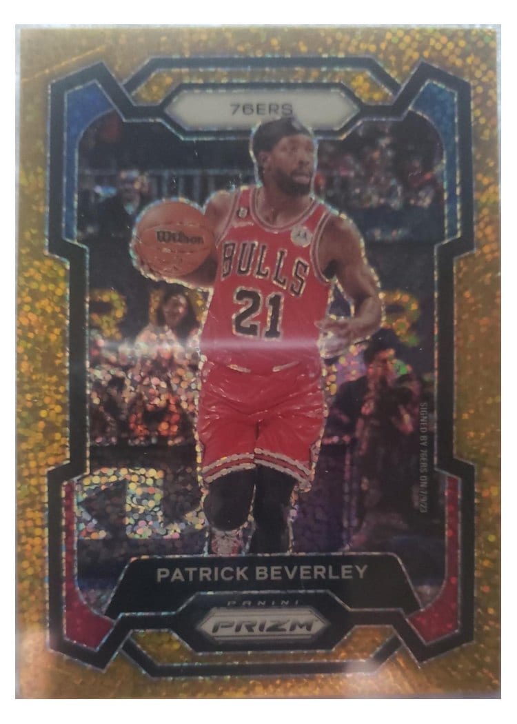 2023-24 Panini Prizm Base Set Patrick Beverley Gold Sparkle #268 card