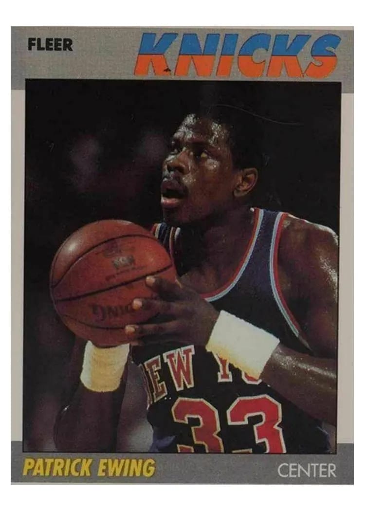 1987 Fleer Patrick Ewing #37 card
