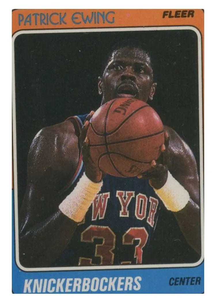 1988 Fleer Patrick Ewing #80 card