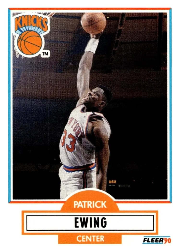 1990 Fleer Patrick Ewing #125 card