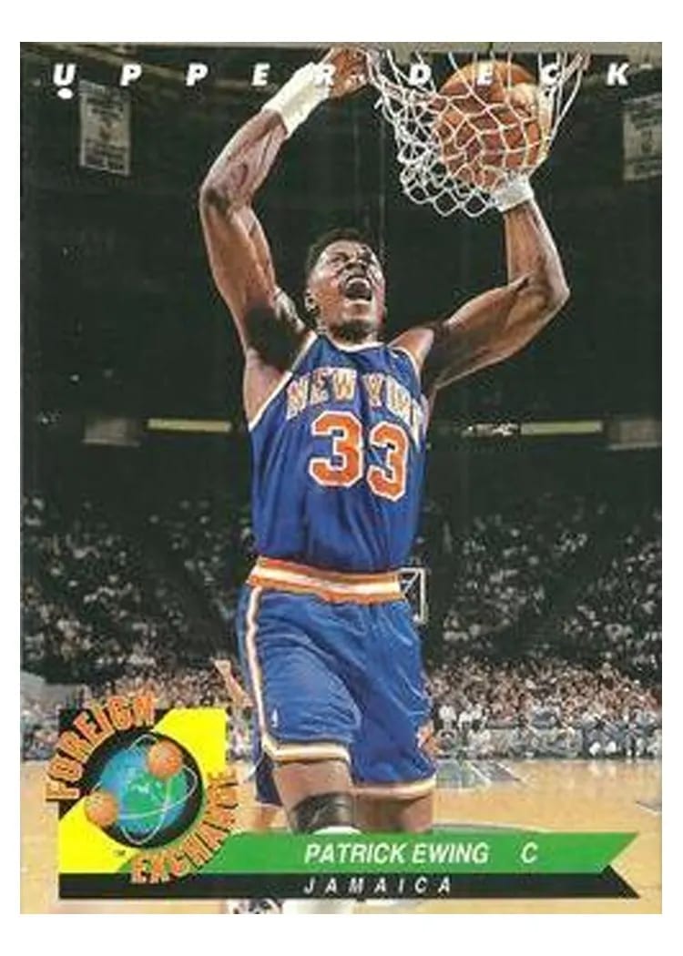 1992 Upper Deck Foreign Exchange Patrick Ewing #FE3 card