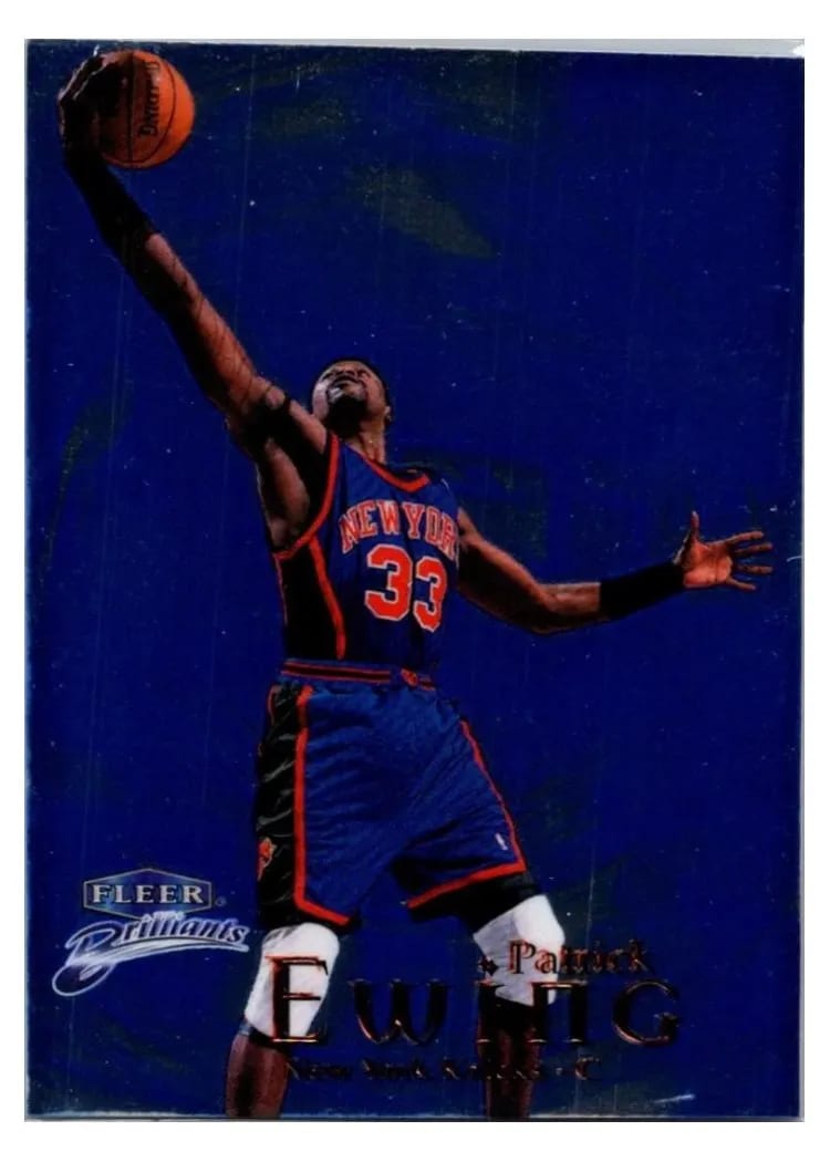 1998 Fleer Brilliants Patrick Ewing Blue #18B card