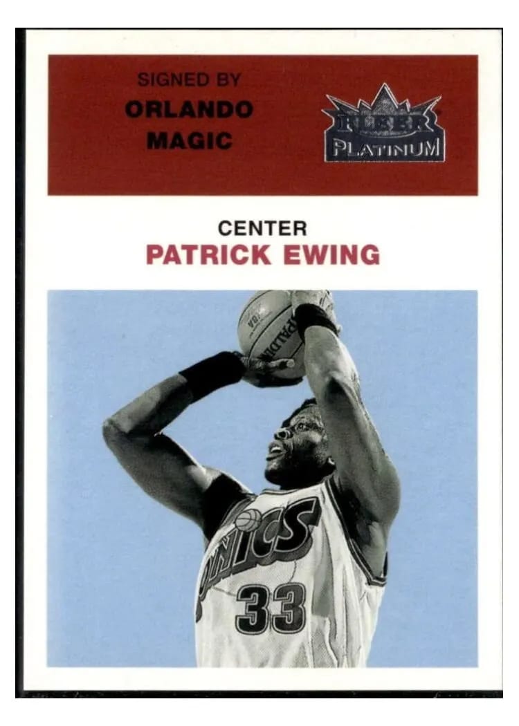 2001 Fleer Platinum Patrick Ewing Anniversary Edition #24 card