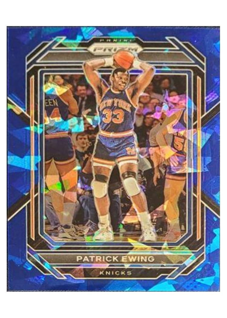 2022-23 Panini Prizm Base Set Patrick Ewing Blue Ice Prizm #275 card
