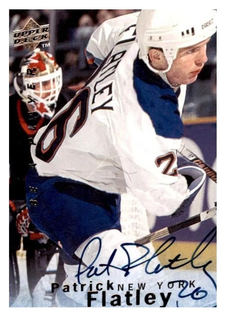 1995 Upper Deck Be A Player Autographs Patrick Flatley #S13 card