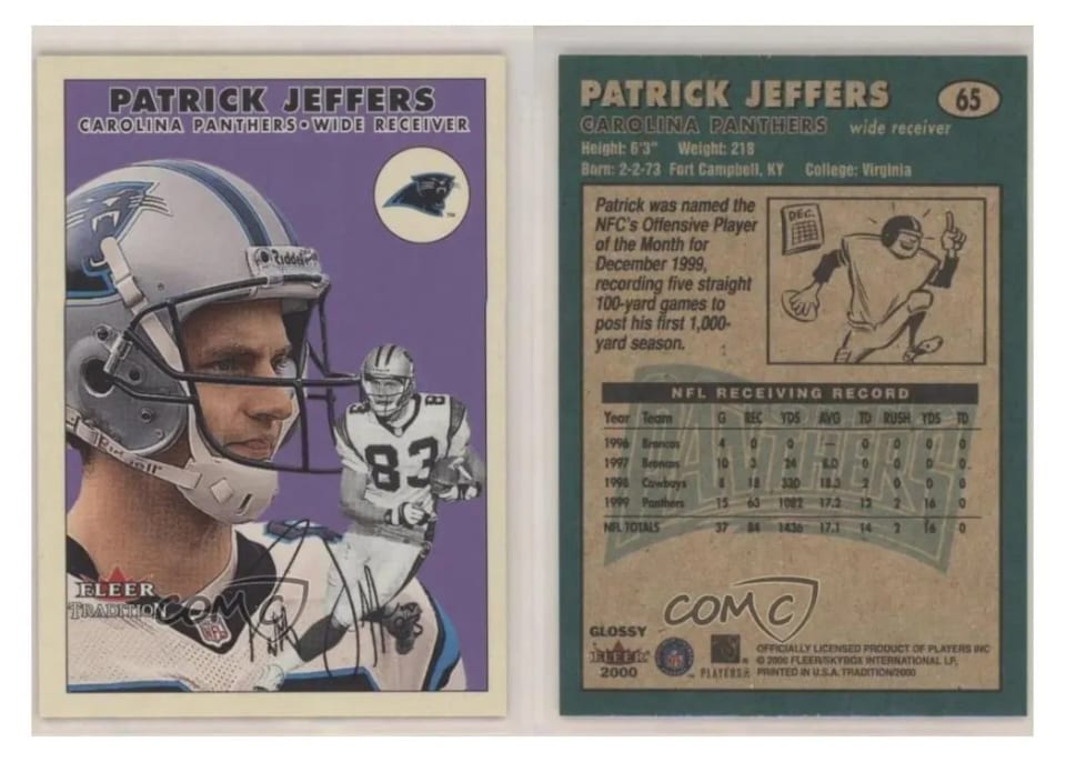 2000 Fleer Tradition Patrick Jeffers #65 card