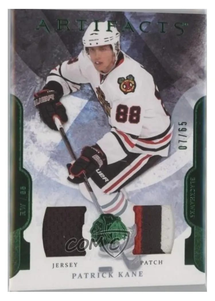 2011 Upper Deck Artifacts Patrick Kane Emerald #34 card