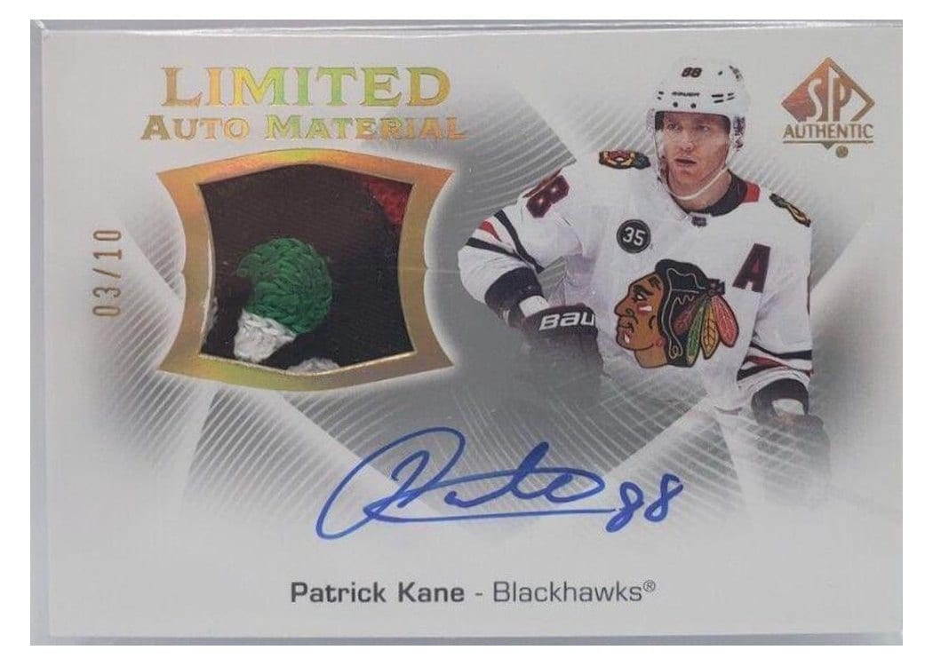 2022-23 SP Authentic 2021 Update - Limited Autograph Material Patrick Kane #LAM-PK card