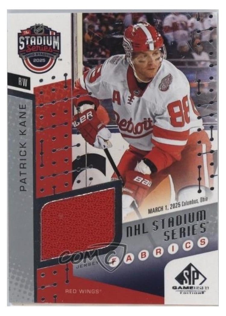 2025-26 SP Game Used 2025 Stadium Series Blue Jackets vs. Red Wings Fabrics Patrick Kane #SSF-4 card