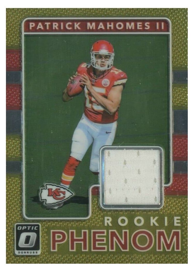 2017 Donruss Optic Rookie Phenom Jerseys Patrick Mahomes II #7 card