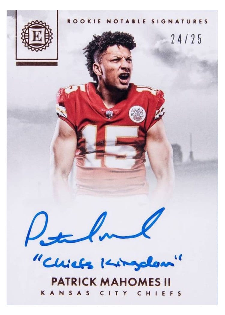 2017 Panini Encased Rookie Notable Signatures Patrick Mahomes II #RN-PM2 card