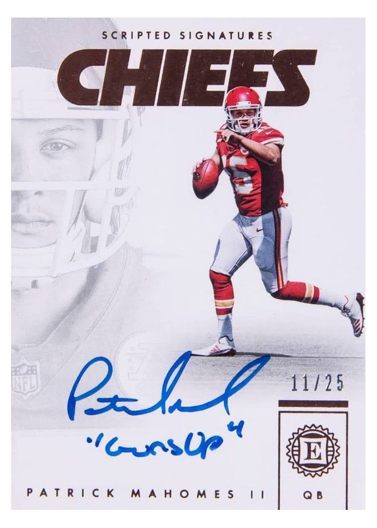 2017 Panini Encased Scripted Signatures Patrick Mahomes II #SS-PM2 card