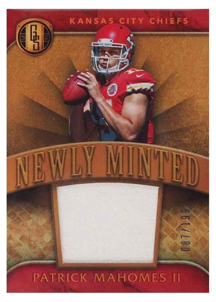 2017 Panini Gold Standard Newly Minted Memorabilia Patrick Mahomes II #7 card